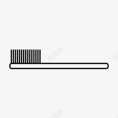 牙刷清洁睡眠线图标图标