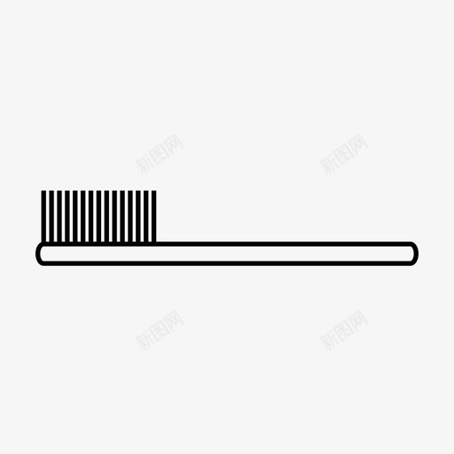 牙刷清洁睡眠线图标svg_新图网 https://ixintu.com 清洁 牙刷 睡眠线