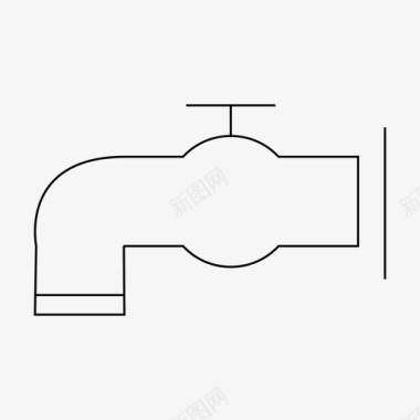 水龙头建筑工程图标图标