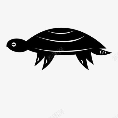 海龟绿色爬行动物图标图标