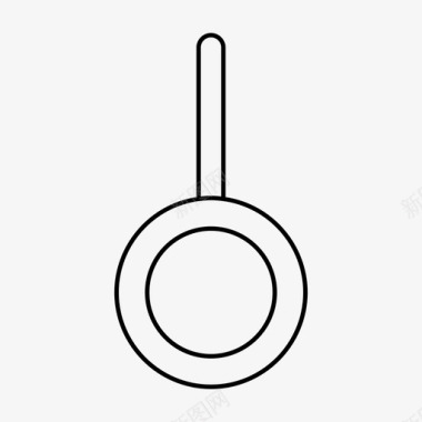 平底锅油炸锅厨房用具图标图标