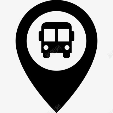 地图插脚巴士站地址巴士站图标图标