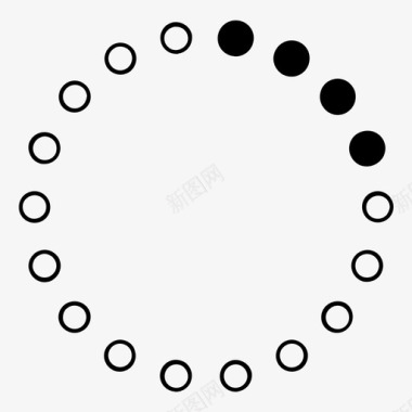 圆圈十分之二充电图表图标图标