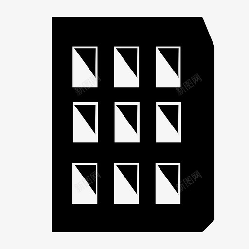 建筑公寓办公室图标svg_新图网 https://ixintu.com 公寓 办公室 商业 建筑 摩天大楼 窗户