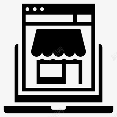 网上商店电子商务网上购物图标图标