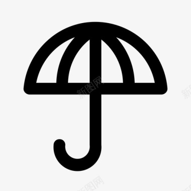 雨伞保护伞天气图标图标