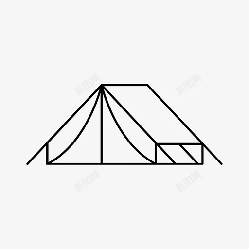 帐篷营地家庭图标svg_新图网 https://ixintu.com 临时住所 住所 家庭 帐篷 营地 难民和流离失所者