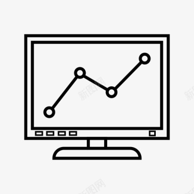 图形线屏幕统计图标图标