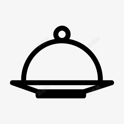 cloche厨师盘子图标svg_新图网 https://ixintu.com cloche 厨师 厨房 厨房用具 热的 盘子