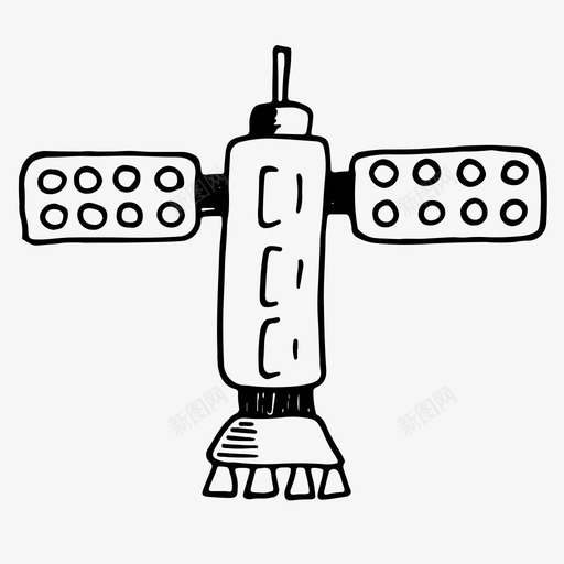 空间站太阳系空间技术图标svg_新图网 https://ixintu.com 太阳系 宇宙 空间技术 空间站