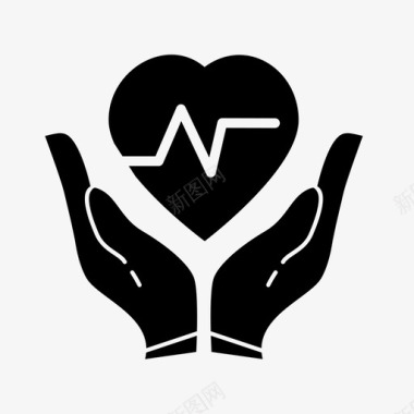 医疗保健心脏护理心脏保险图标图标