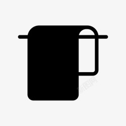 酒店浴巾毛巾浴巾干洗图标高清图片