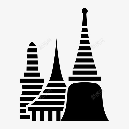 泰国曼谷泰国寺庙著名建筑图标svg_新图网 https://ixintu.com 泰国寺庙 泰国曼谷 著名建筑