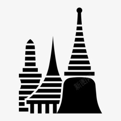 曼谷寺庙泰国曼谷泰国寺庙著名建筑图标高清图片