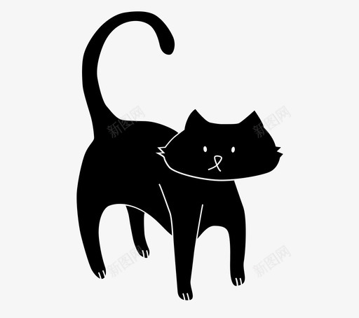 站着的猫动物小猫图标svg_新图网 https://ixintu.com 动物 宠物 小猫 站着的猫