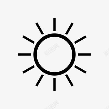 太阳炎热晴朗图标图标