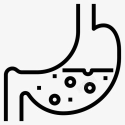 胃胀气胃酸消化图标高清图片