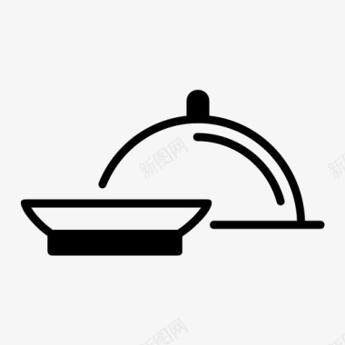晚餐食物供应午餐图标图标