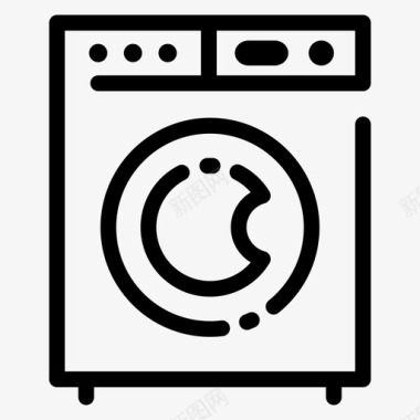 洗衣机服装酒店图标图标
