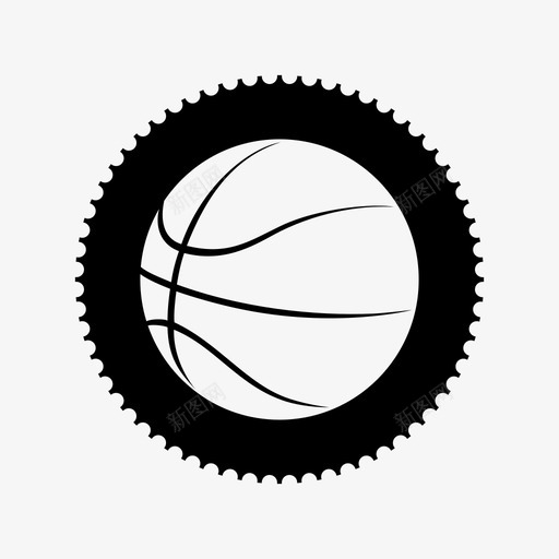徽章篮球体育徽章图标svg_新图网 https://ixintu.com 体育徽章 体育标志 徽章 篮球
