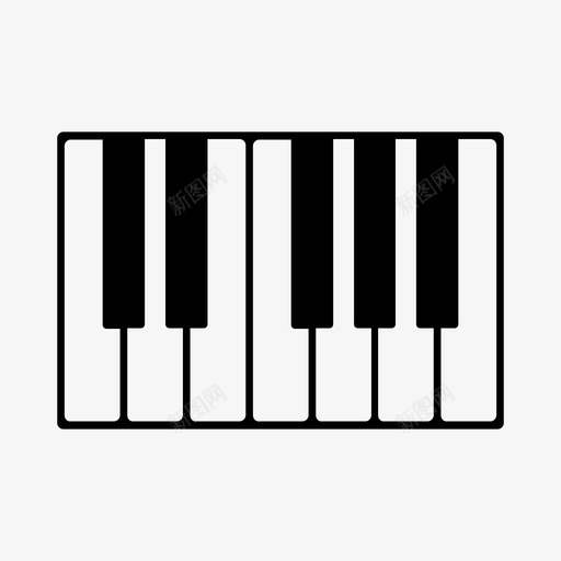 钢琴键键盘音乐图标svg_新图网 https://ixintu.com 歌曲 钢琴键 键盘 音乐