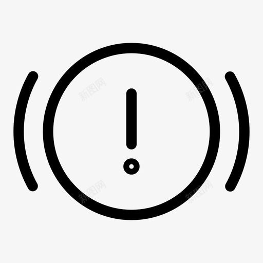 通知警报蜂鸣器图标svg_新图网 https://ixintu.com 信息 汽车应用图标 蜂鸣器 警告 警报 通知