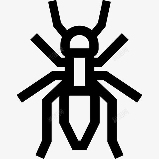 蚂蚁黑色公牛图标svg_新图网 https://ixintu.com 公牛 昆虫 昆虫轮廓 红色 蚂蚁 黑色