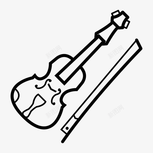 小提琴古典音乐音乐会图标svg_新图网 https://ixintu.com 乐器 古典音乐 小提琴 旋律 音乐 音乐会