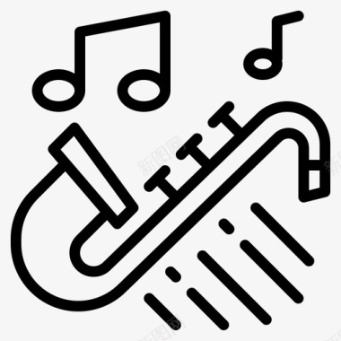 爵士乐古典音乐管弦乐队图标图标