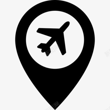 机场地图pin地址目的地图标图标