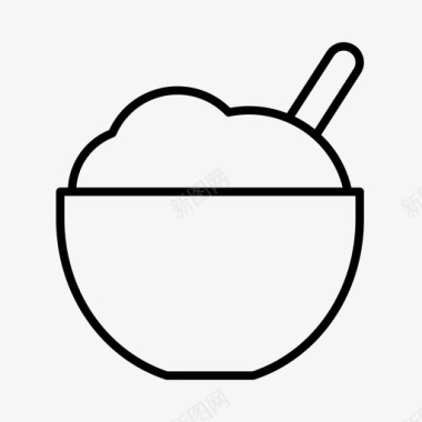 麦片粥碗早餐图标图标