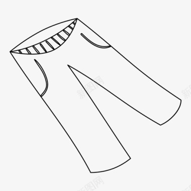 裤子衣服冬裤图标图标