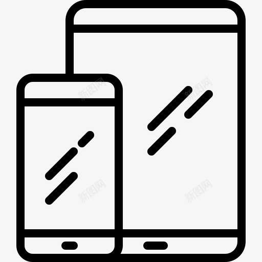 手机平板手持设备便携式小工具设备图标svg_新图网 https://ixintu.com 便携式 小工具设备 手机平板手持设备