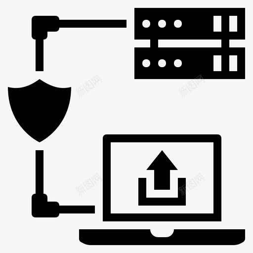 安全连接互联网连接在线安全图标svg_新图网 https://ixintu.com 互联网连接 在线安全 安全连接 网络服务器