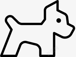 瘦狗狗动物朋友图标高清图片