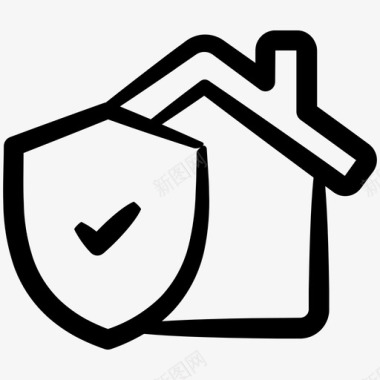 房屋保护家庭保护安全图标图标
