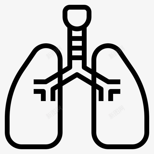 肺呼吸器官图标svg_新图网 https://ixintu.com 医疗卫生 呼吸 器官 气管 肺