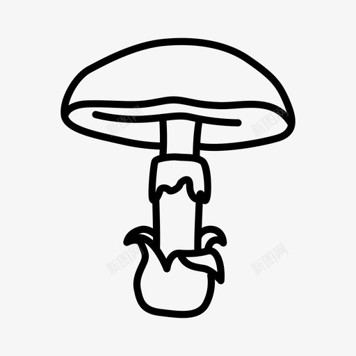 蘑菇食物种植图标svg_新图网 https://ixintu.com 毒药 种植 自然 蘑菇 食物