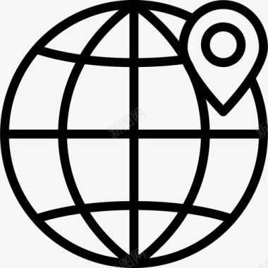 世界位置地区全球定位系统图标图标