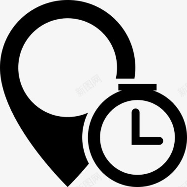 估计时间时钟目的地图标图标