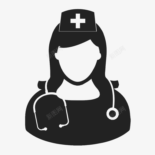 护士档案女性帮助图标svg_新图网 https://ixintu.com 医疗 女性 帮助 护士档案