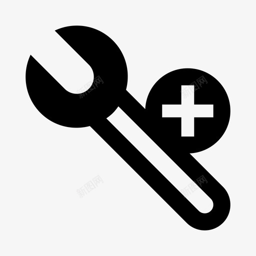添加选项首选项设置图标svg_新图网 https://ixintu.com 工具 扳手 添加选项 界面2 行 设置 首选项