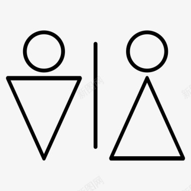 厕所招牌男女图标图标