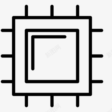 芯片cpu硬件图标图标