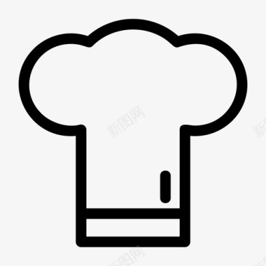 厨师长帽厨师厨房图标图标