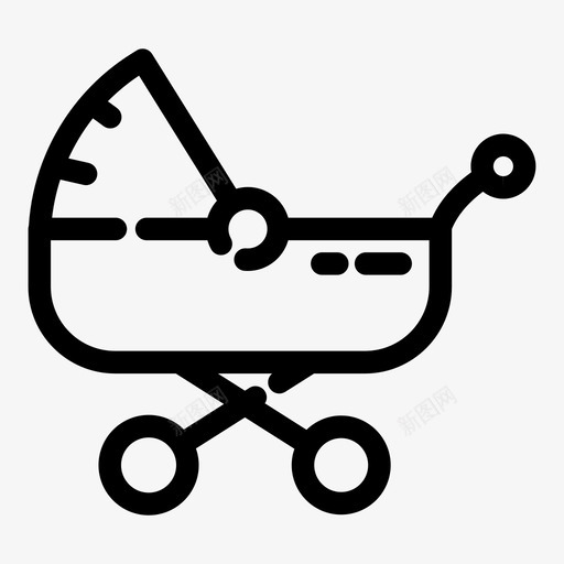 马车婴儿儿童图标svg_新图网 https://ixintu.com 儿童 婴儿 婴儿车 必需品pt1 马车
