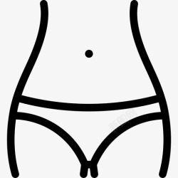 直线型女性腰部美容院直线型图标高清图片