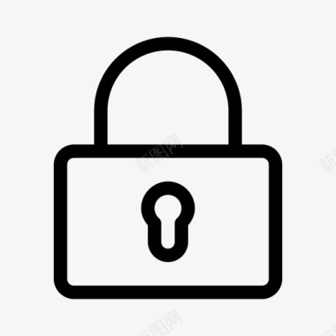 安全挂锁锁定用户界面图标图标