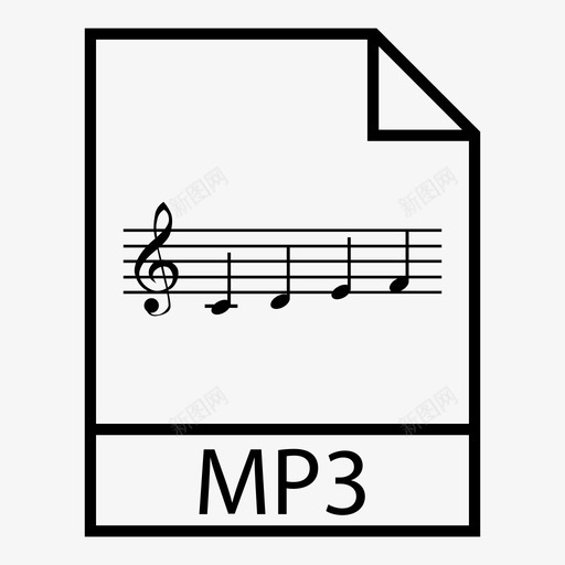 音频文件类型mp3图标svg_新图网 https://ixintu.com mp3 文件类型 文档格式 曲目 音频