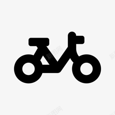 自行车滑板车旅行图标图标